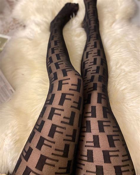 fendi prints on|Fendi print stockings.